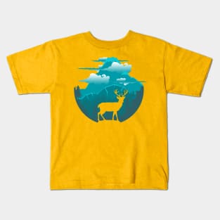 Reindeer Nature landscape Kids T-Shirt